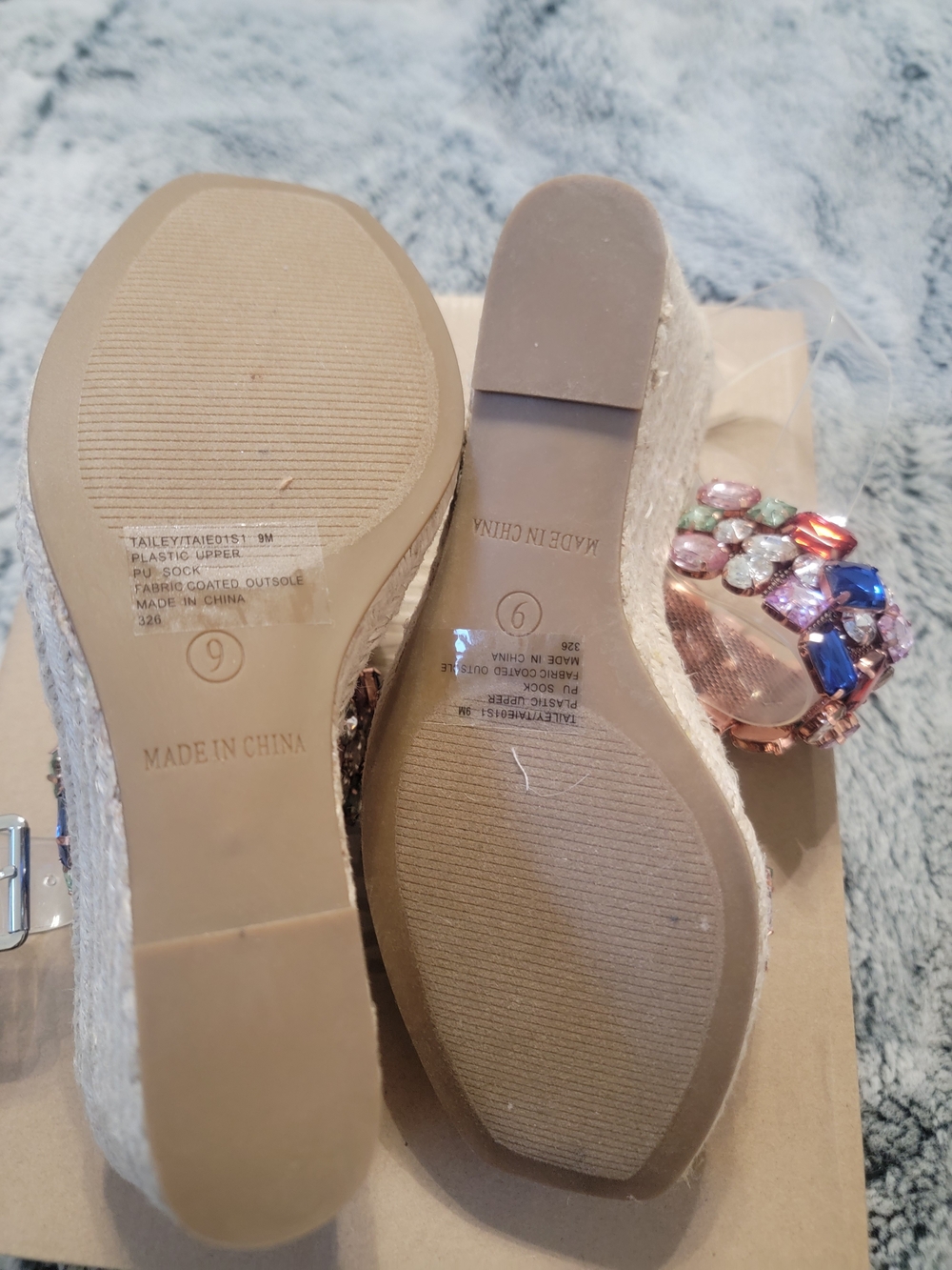 Steve Madden Women's Multicolor Jeweled Sandals Sz 9 - Picture 4 of 6